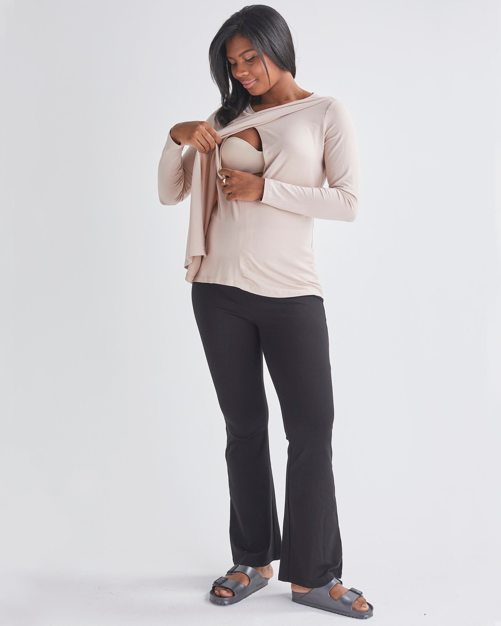 Nursing Top - Petal front design for easy breastfeeding access from Angel Maternity