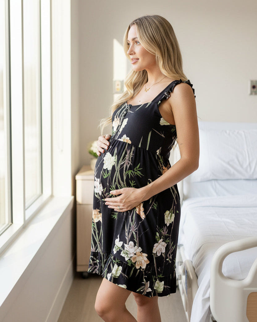 Grace Hospital Birthing Gown with Nursing Access