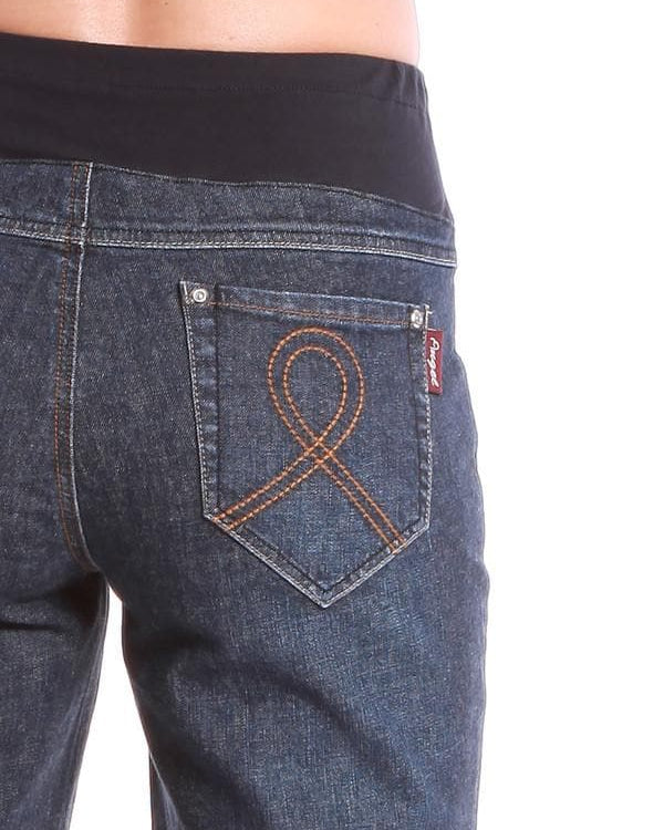 Maternity Denim Jean Shorts - Stone Wash - Angel Maternity - Maternity clothes - shop online (10013453254)