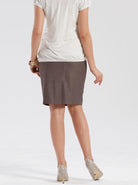 Angel Maternity  Skirt in Classic Straight Cut - Taupe (10013451782)