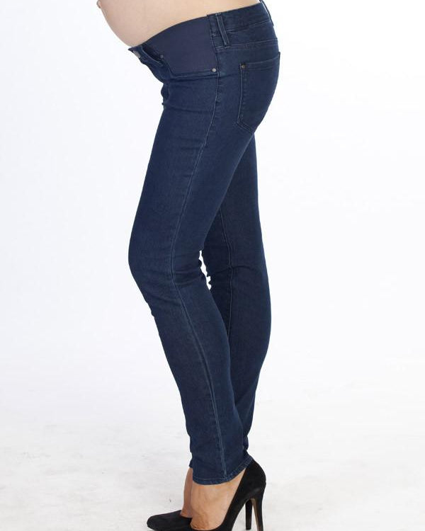 Angel Maternity Stephanie -Maternity Slim Jeans in Medium Blue (10013453510)