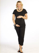 Angel Maternity Two-Way Semi Sheer Short Sleeve Top - Zebra Print (10006678470)