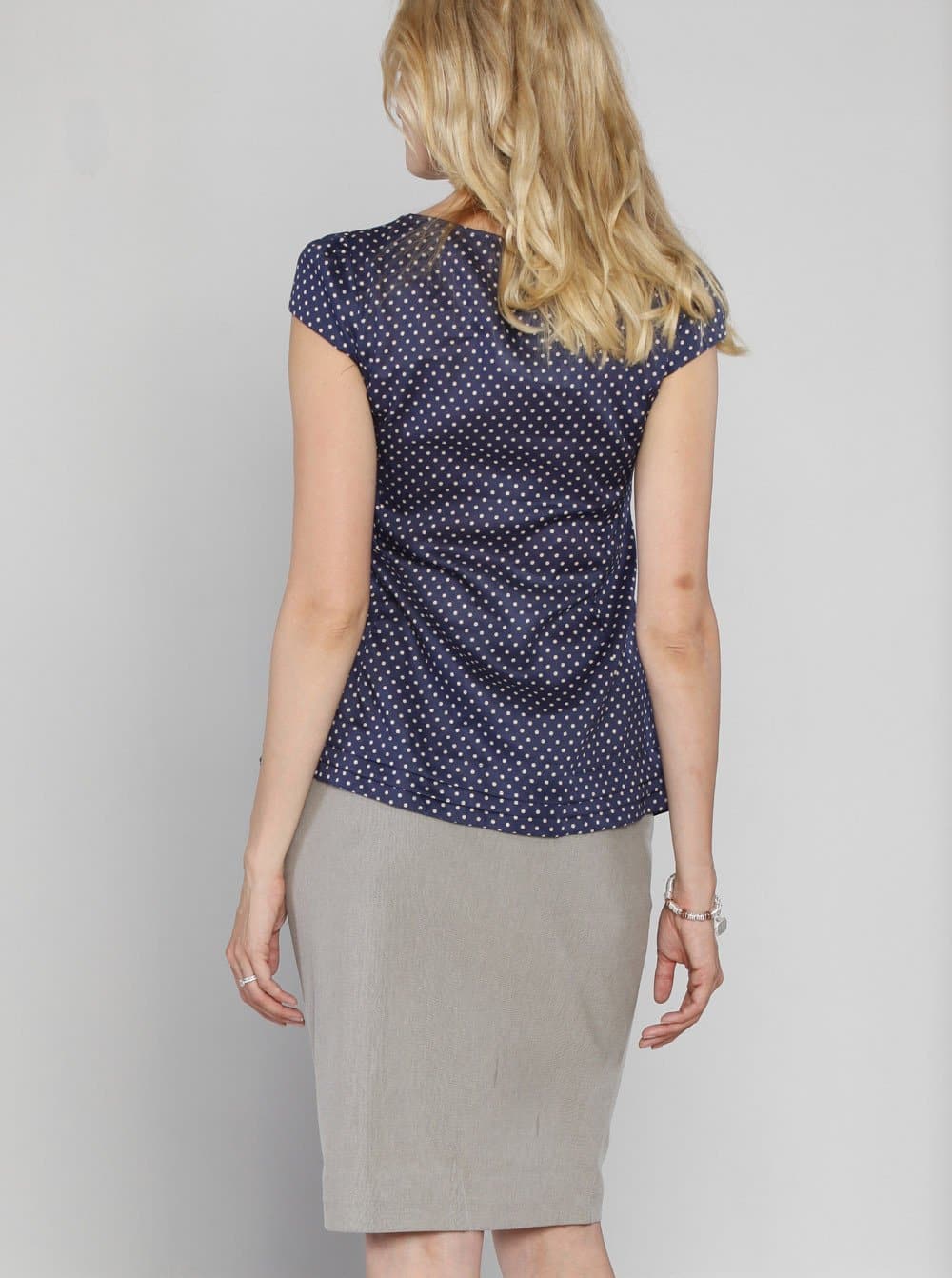 Angel Maternity Straight Cut Maternity Work Skirt in Light Taupe (10013449222)