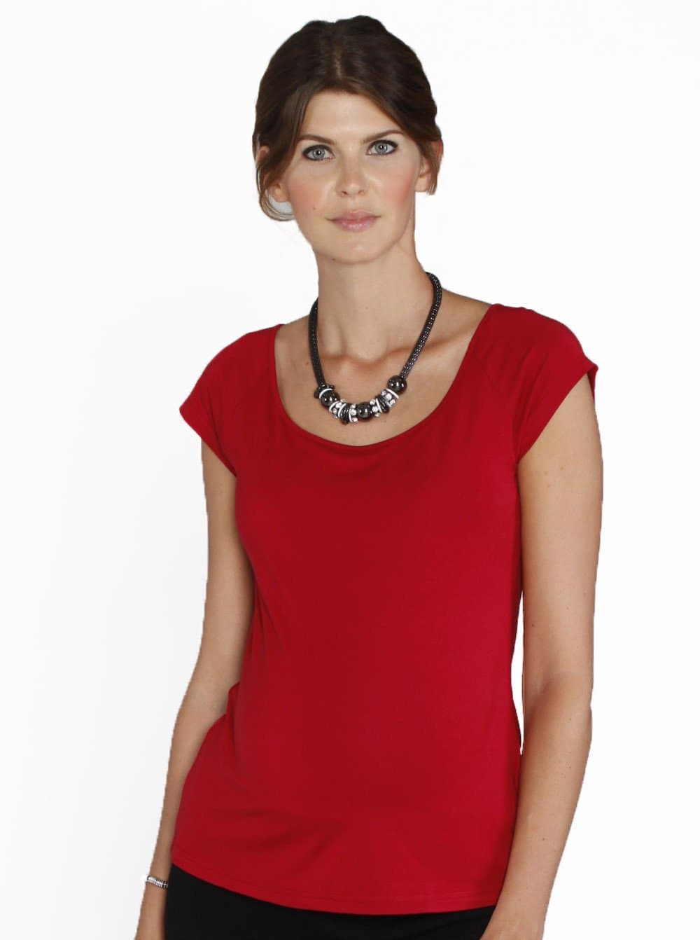 Angel Maternity Stretch Solution Top - Black/ White/ Red (10006676230)