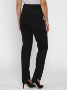 Angel Maternity Mid Waist Maternity Straight Leg Pants in Black (10010719942)