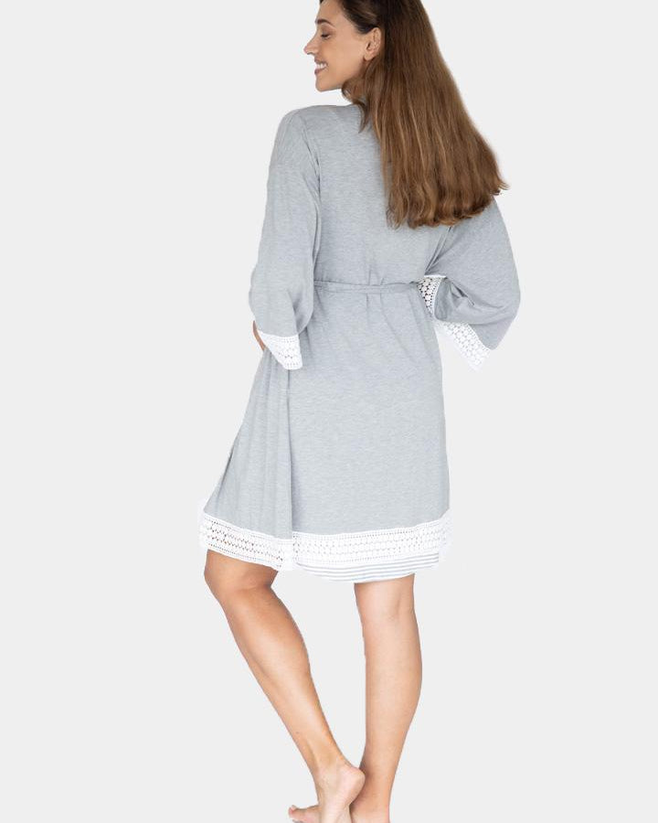 Back view - Maternity Hospital Pack - Nursing nightie+ Robe  (192700645397)