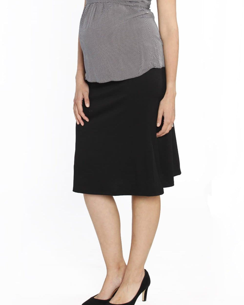 Maternity Soft Stretchy Skirt in Black #3049 - Angel Maternity - Maternity clothes - shop online (10152229446)