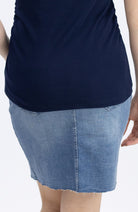 Maternity Over The Bump High Waist Denim Skirt - Angel Maternity - Maternity clothes - shop online (4513711128679)