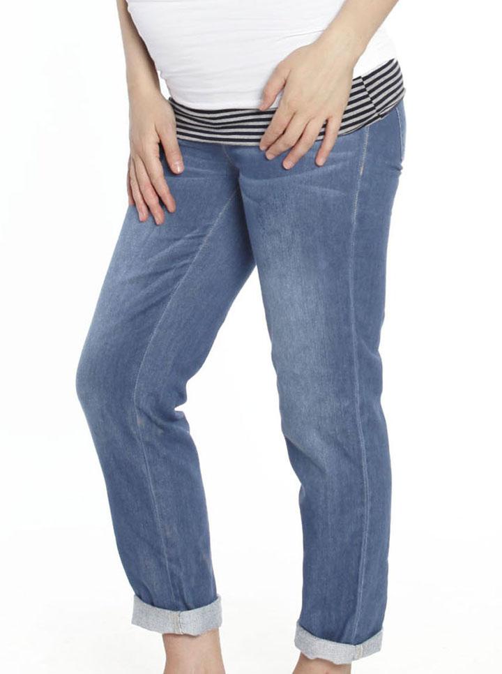 Maternity Boyfriend Jeans in Stretchy Cotton - Denim - Angel Maternity - Maternity clothes - shop online (129035862037)