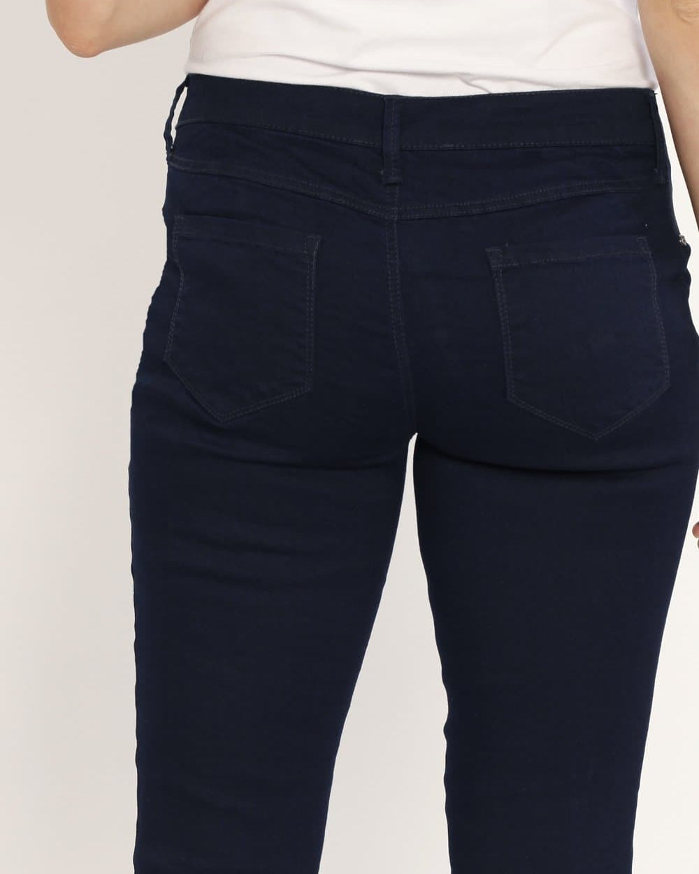 Maternity Comfortable Stretch Slim Jeans in Navy mummy jeans (1568957038695)