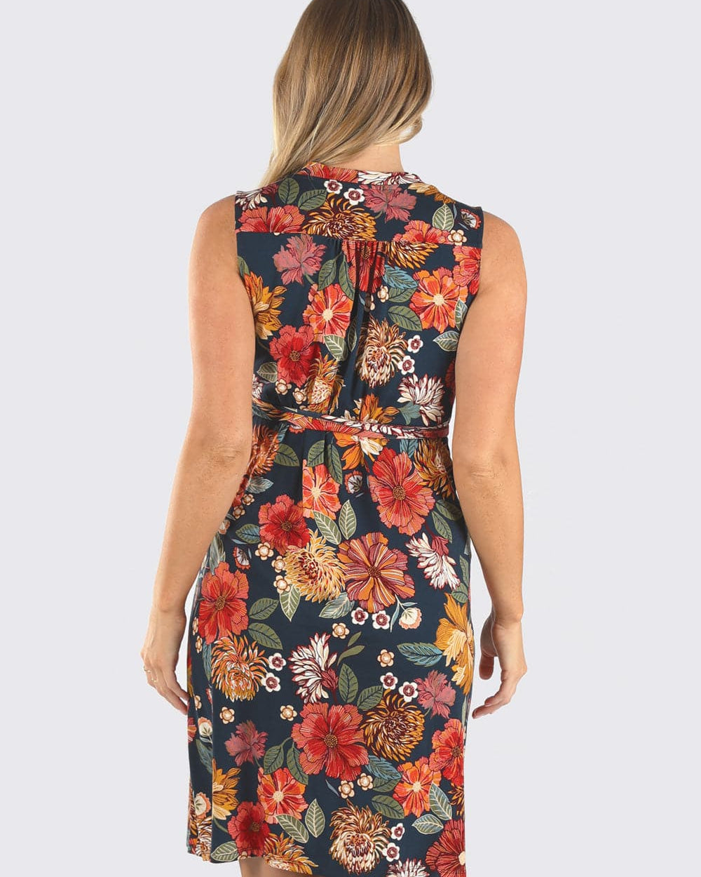 Maternity Classic Wrap Dress in Red Flowers - Angel Maternity - Maternity clothes - shop online (3949373063271)