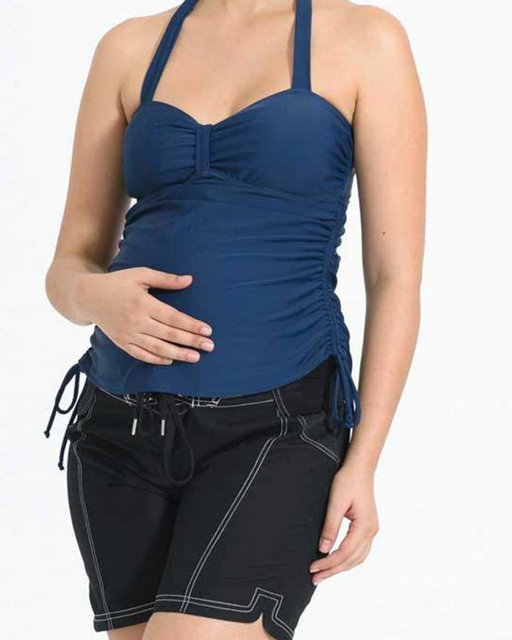 Maternity Board Short in Black with contrast stitches - Angel Maternity - Maternity clothes - shop online (10013453830)