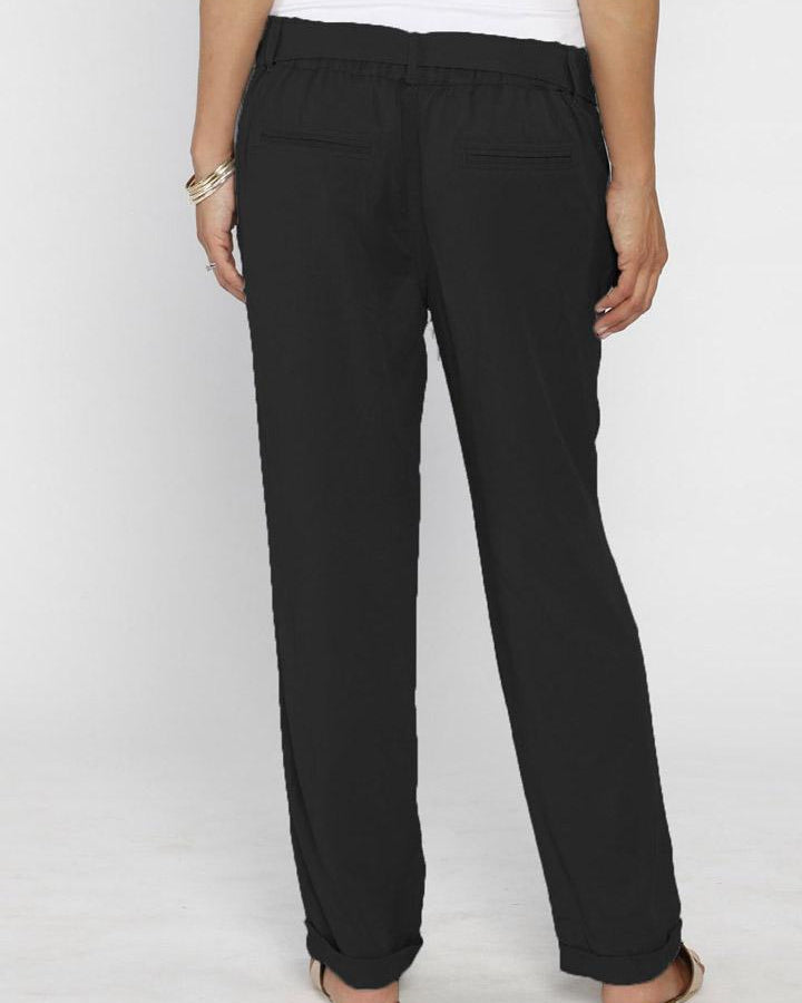 Comfortable Maternity Tencel Pants in Black - Angel Maternity - Maternity clothes - shop online (10010725062)