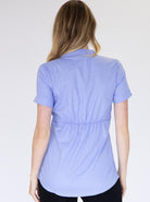 Maternity & Nursing Blouse Work Top - Blue - Angel Maternity - Maternity clothes - shop online (6546226774119)