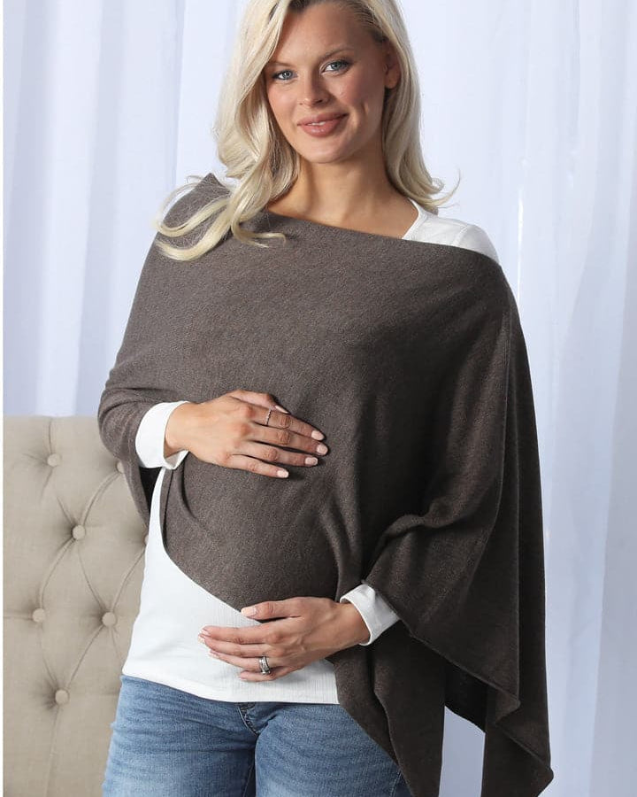 Moozie Mama Luxury Wrap/Poncho Maternity & Nursing Cover in Mocha (6642971836519)