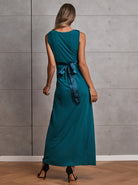 Carla Maternity Evening Dress in Teal Green - Angel Maternity - Maternity clothes