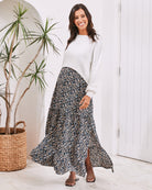Side View - Maternity knit jumper white