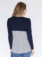 Maternity and Nursing Long Sleeve Top in Navy - Angel Maternity - Maternity clothes - shop online (6546771771495)