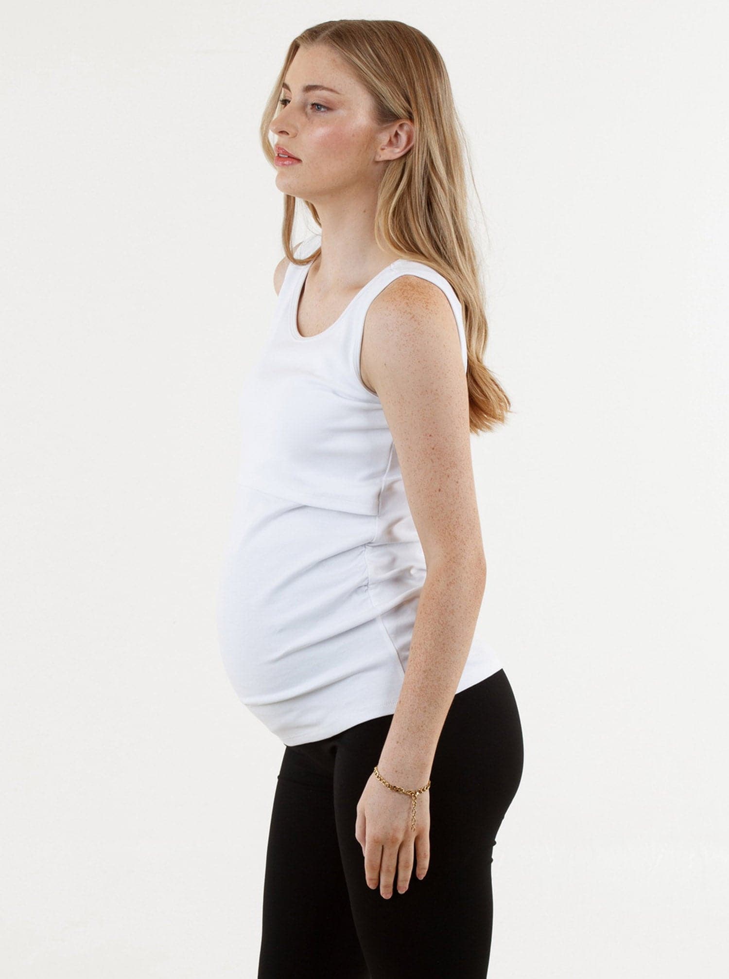 Maternity & Nursing Tank - White (4704062865511)