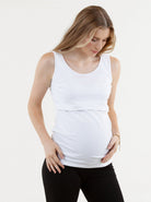 Maternity & Nursing Tank - White (4704062865511)