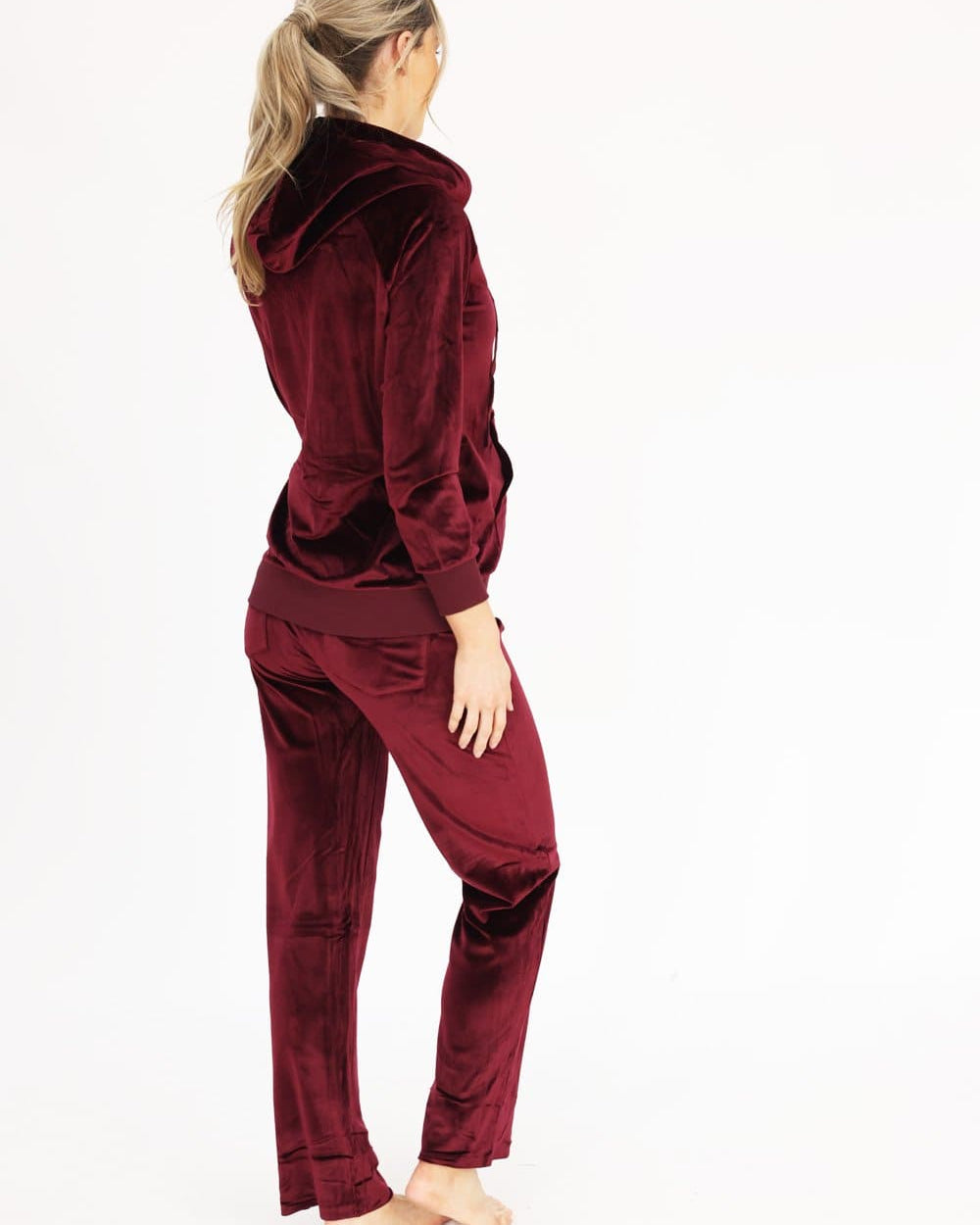 Maternity Velour Lounge Set - Red - Angel Maternity - Maternity clothes - shop online (6561582317671)