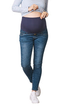 Maternity Over the Bump Skinny Denim Jeans in Indigo (6578380898407)