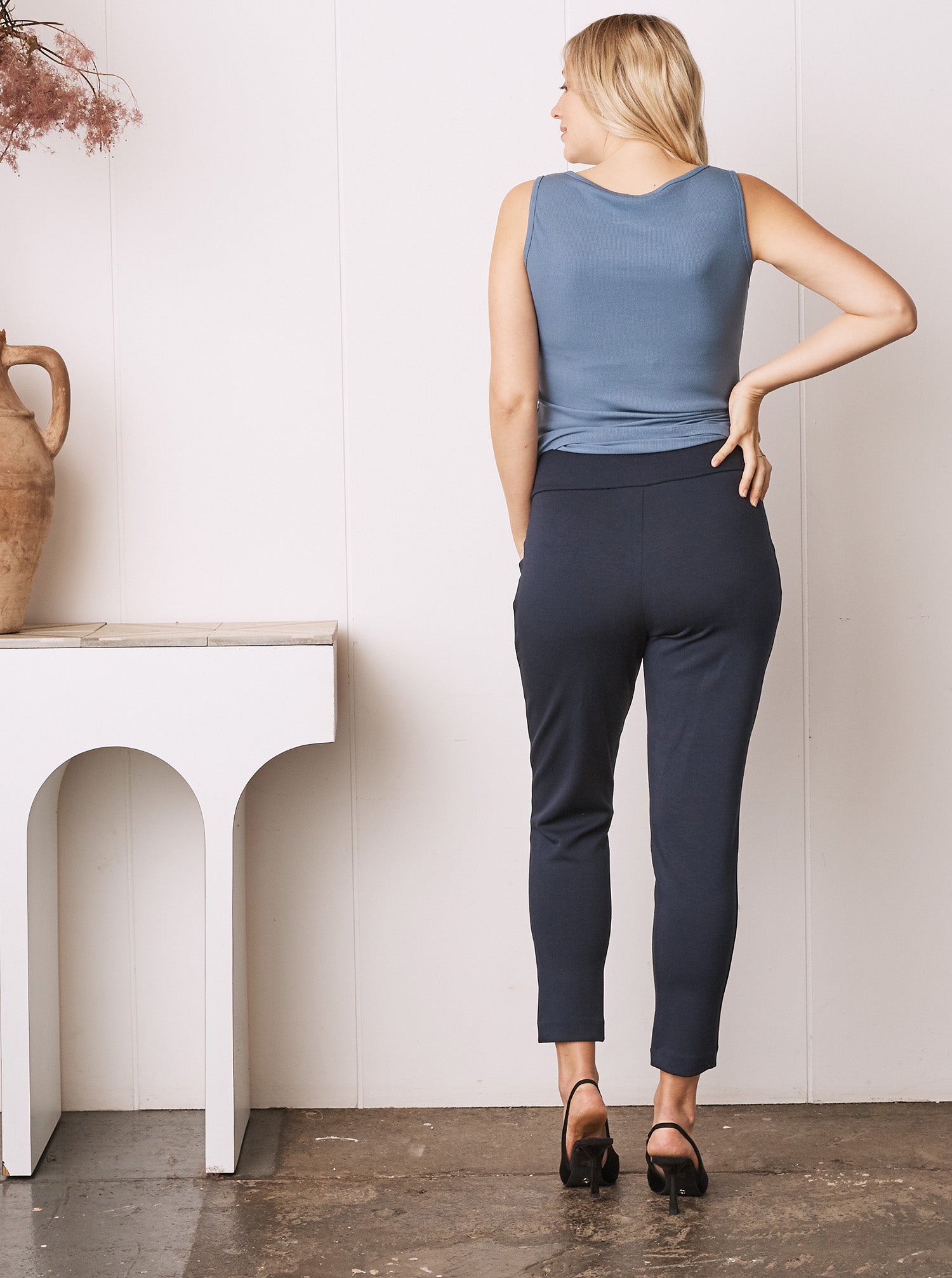 Maternity plain Tank - Blue (6606424572007)