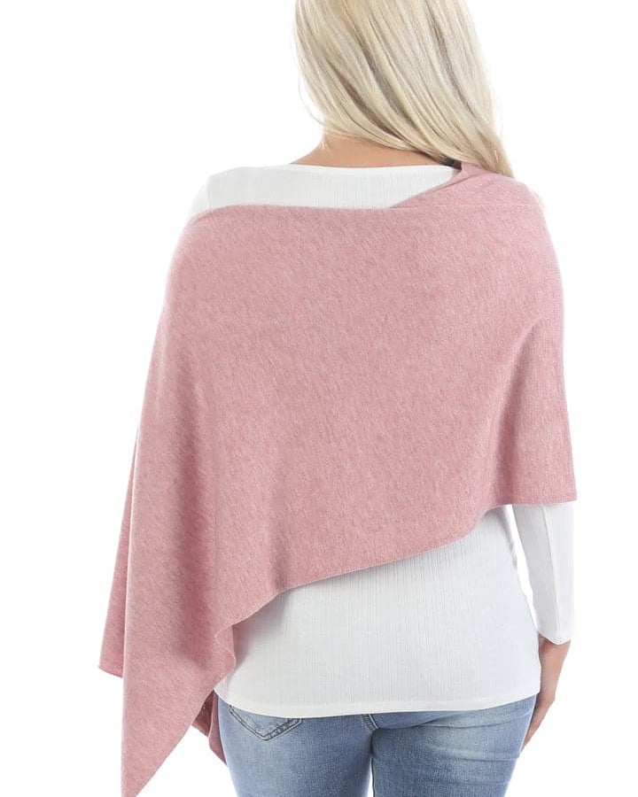 A woman in luxury moozie mama wrap poncho maternity nursing cover, back (6643007324263)