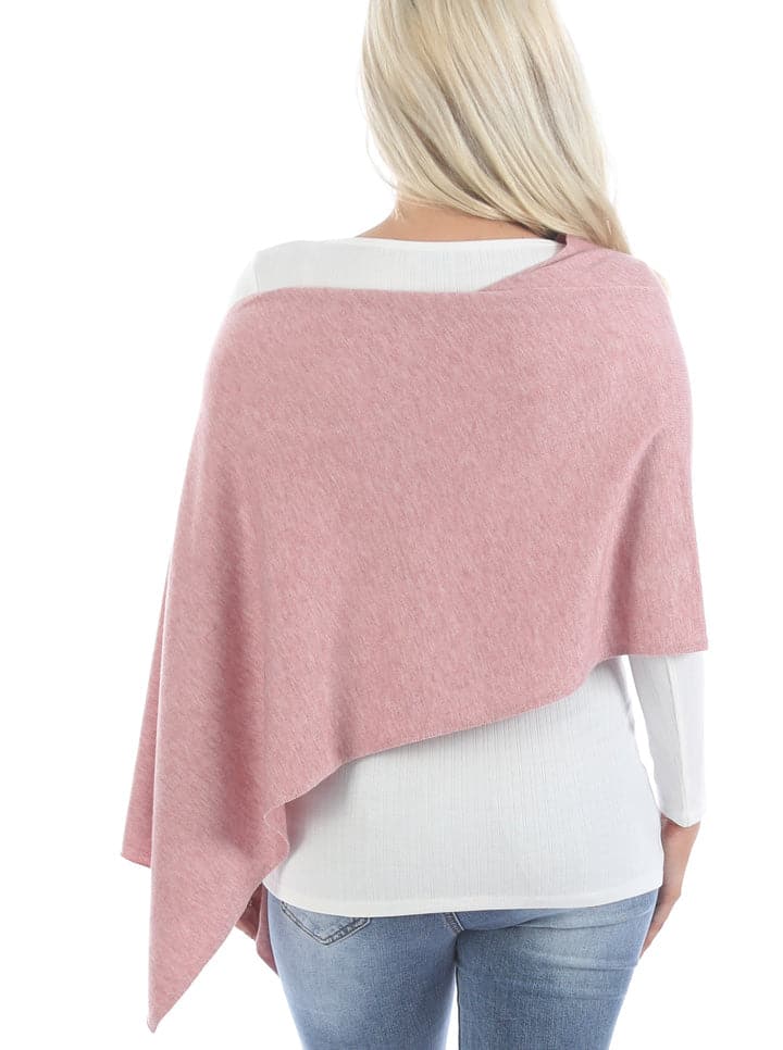 A woman in luxury moozie mama wrap poncho maternity nursing cover, back (6643007324263)