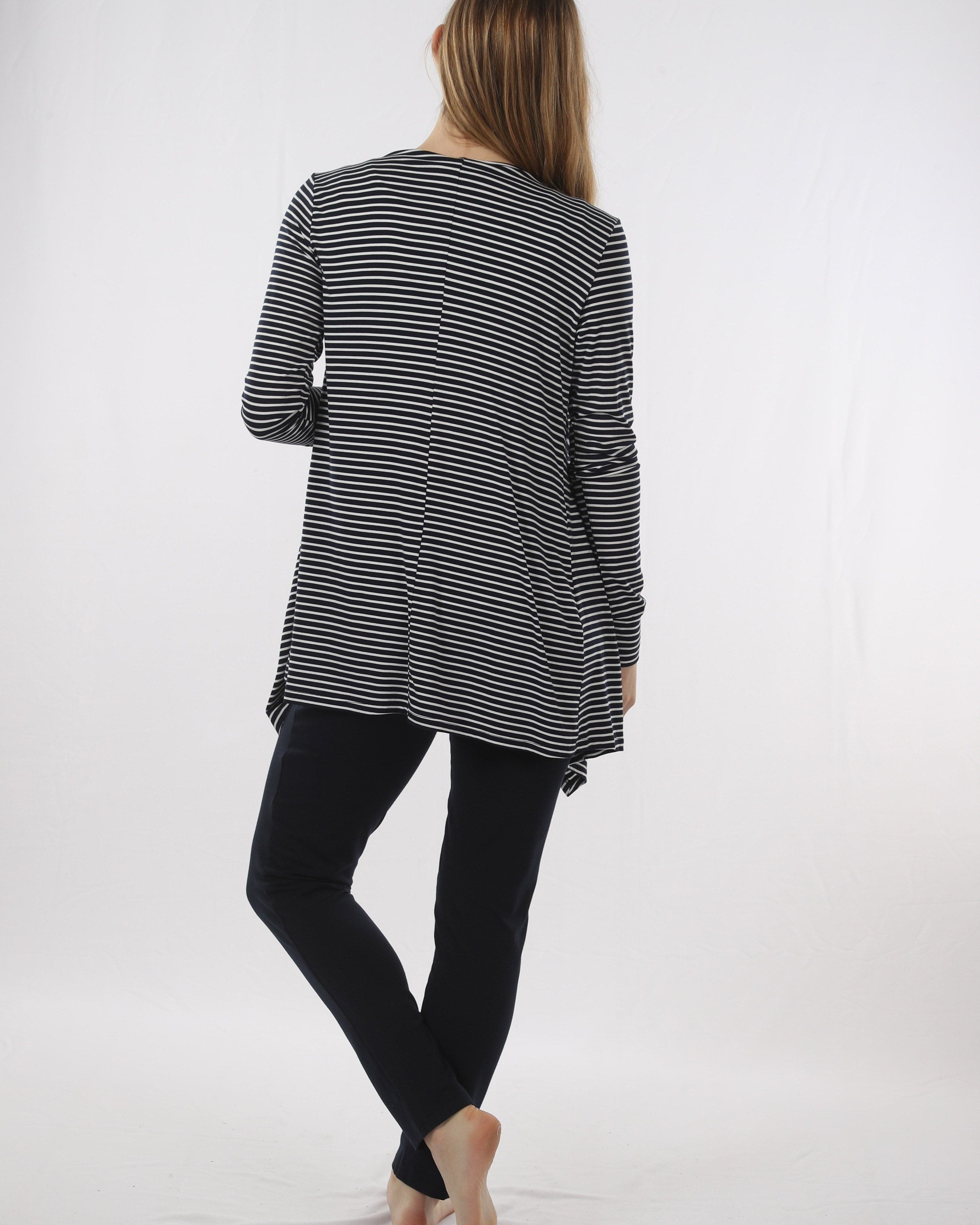"Street to Home" Maternity 3 Pieces Relax Outfit in Navy Stripe (6686659772519)
