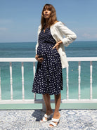 Maternity Linen Jacket in White (6699018584167)