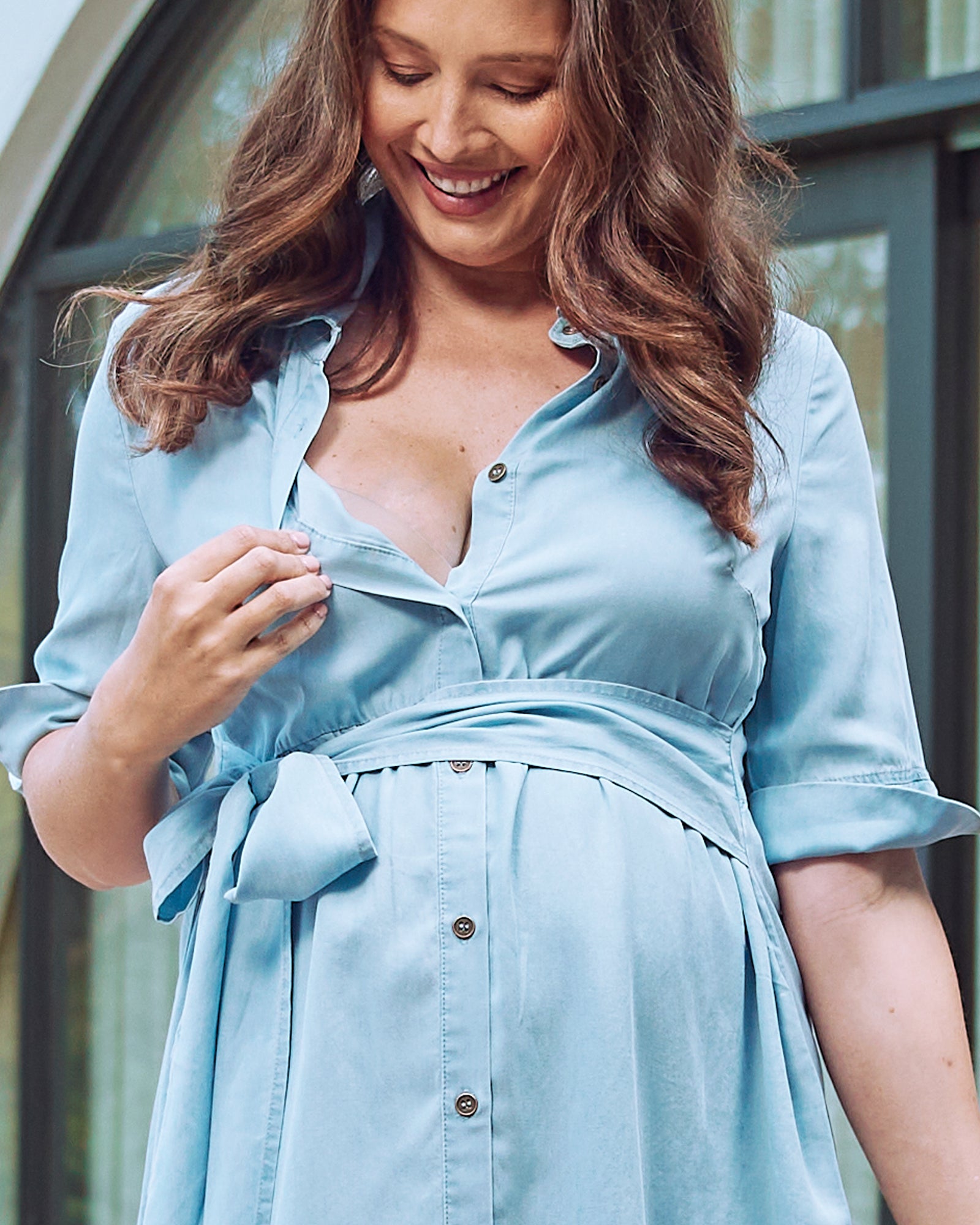 Light Blue Maternity Tops