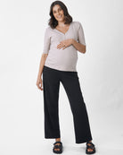 Front view:Our AngelMaternity top-Comfortable-Stylish-Flattering Fit-Soft Fabric-Casual Wear.