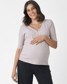 Main view:Our AngelMaternity top-Comfortable-Stylish-Flattering Fit-Soft Fabric-Casual Wear.