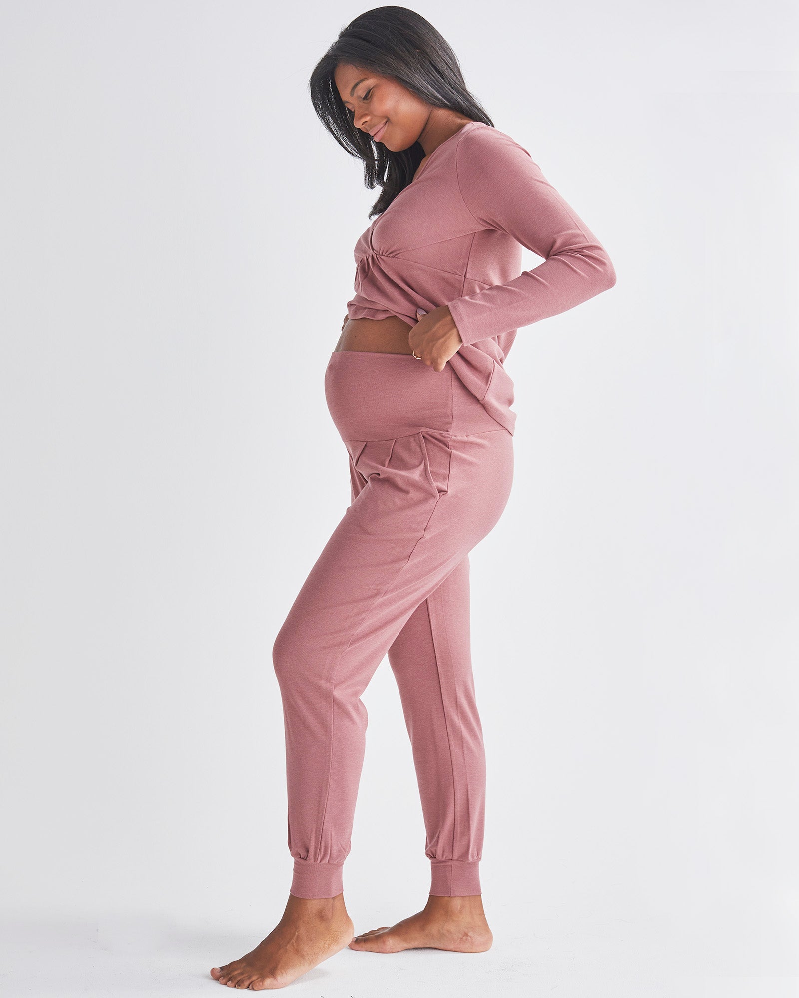 maternity loungeset in pink from Angel Maternity
