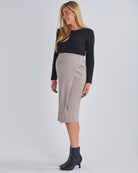 Side2 view-cozy-elegance-wool-blend-maternity-skirt-beige-from AngelMaternity