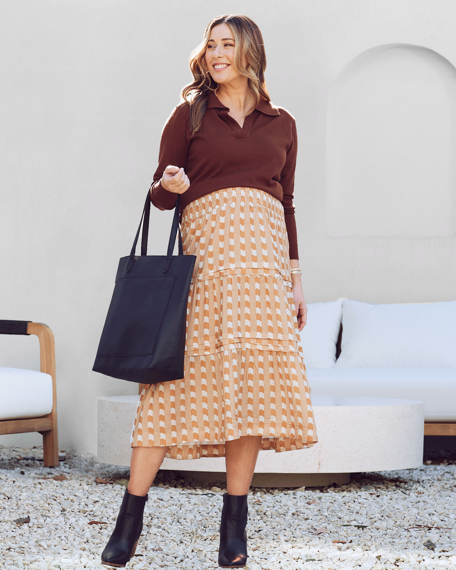 Midi top skirt maternity