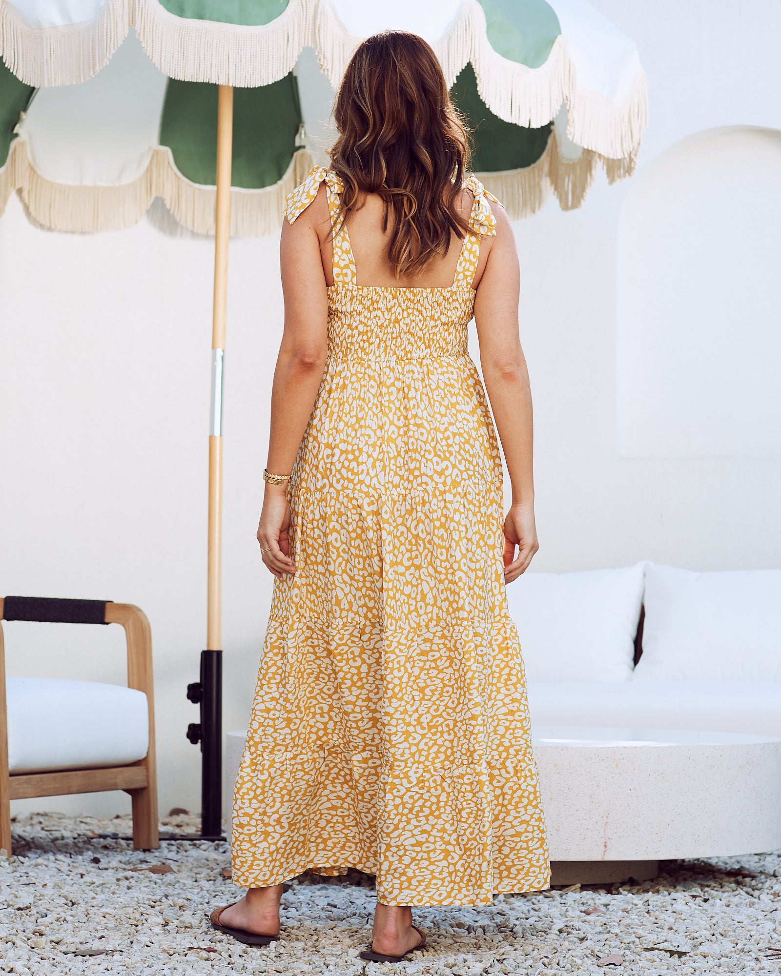 Mustard hotsell print dress