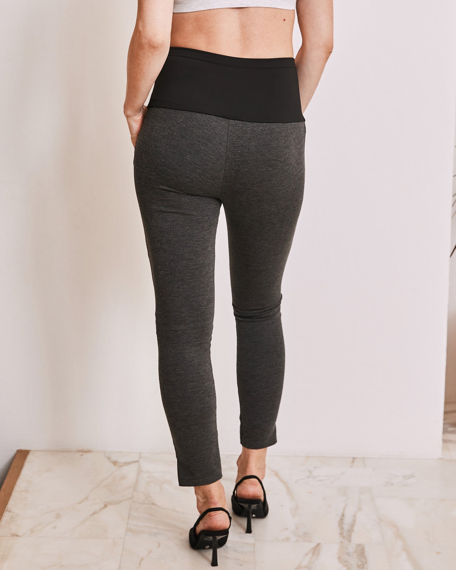 Zoe Straight Cut Ponti Maternity Work Pants - Charcoal by Angel Maternity  Online, THE ICONIC