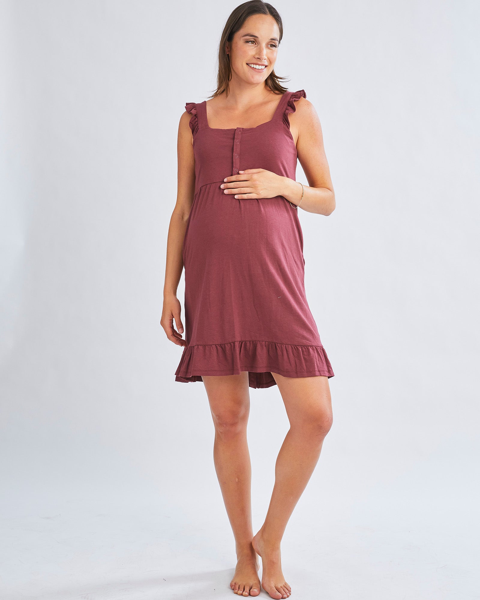 Grace Hospital Birthing Gown/Night Dress with Nursing Access