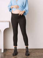 Slim Cut Maternity Denim Pants- Black (2192756572263)