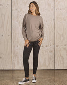 maternity friendly jumper taupe