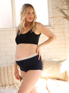2-Pack maternity underwear hight waste bamboo black
