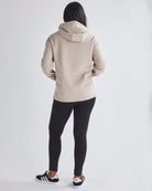 Back view-Nursing Hoodie Colour Beige Zipper Comfort Functionality Versatile from AngelMaternity