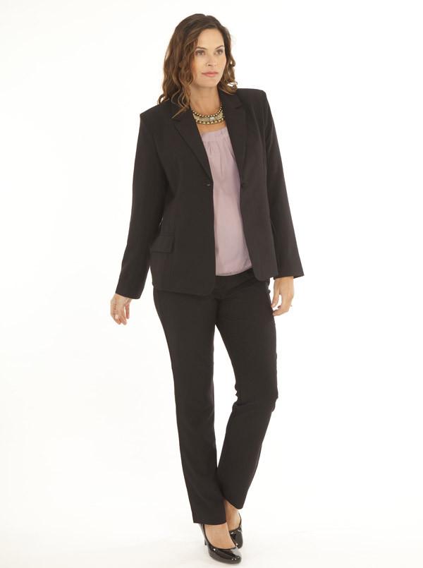 Angel Maternity Maternity Button Front Woven Work Jacket in Black (10007402630)