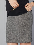Angel Maternity Wool Skirt in Classic Straight Cut -Grey (10088251078)