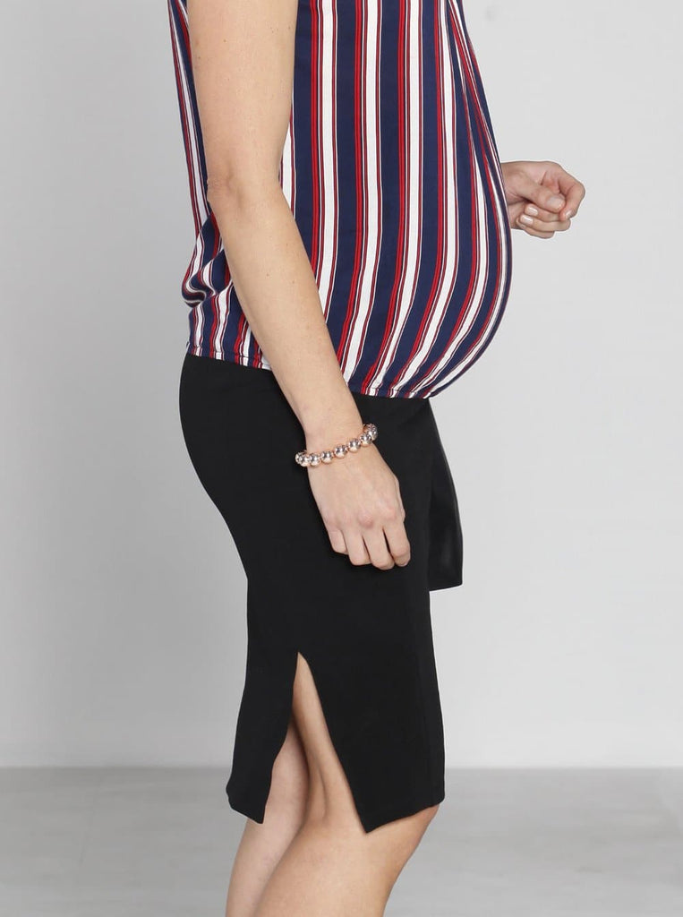 Maternity High Waist Stretchy Pencil Skirt - Black - Angel Maternity - Maternity clothes - shop online (10088245830)