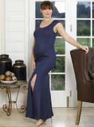 Dress To Impress Formal Maxi Party Glamour Formal Gown - Navy Blue - Angel Maternity - Maternity clothes - shop online (10007634182)