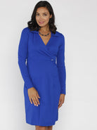Angel Maternity Mock Wrap Dress - Blue (10007635334)