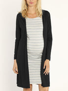 Angel Maternity Long Lounge Cardigan in Black - Angel Maternity - Maternity clothes - shop online (121667125269)